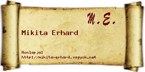 Mikita Erhard névjegykártya